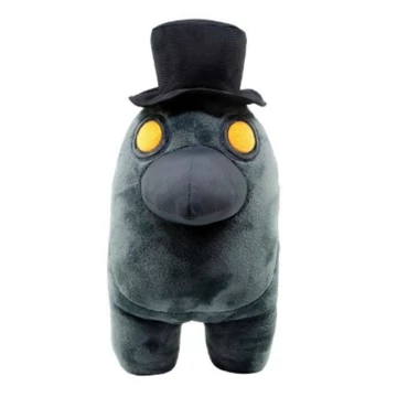 Among Us fekete 25cm-es plüss figura kalappal