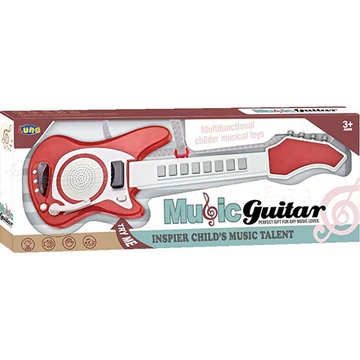 Piros színű játék elektromos gitár 66cm-es