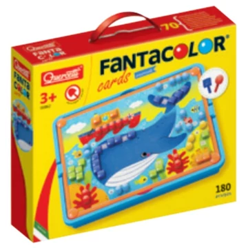 Quercetti: Fanta Color Cards Állatok kreatív pötyi játékszett