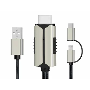 Thunder CDP-28, Micro-USB/USB-C - HDMI átalakító (2m kábel)