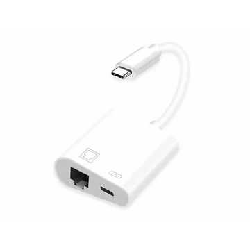 Thunder HBC-101, USB-C átalakító Ethernet + gyorstöltés (50W)