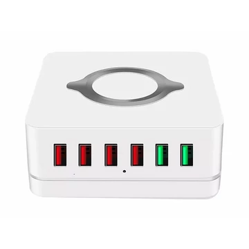 Thunder HCR-016, Vezeték nélküli / Vezetékes USB töltő 72W (6 kiállás)
