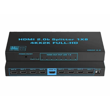 Thunder SPL-108, 1×8 HDMI 4K elosztó, HDR (fém ház)