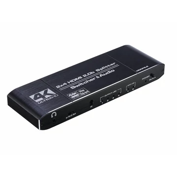 Thunder SWP-204, 2×4 HDMI 4K kapcsoló és elosztó, ARC + távirányító