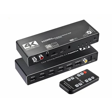 Thunder SWP-402, 4×2 HDMI 4K kapcsoló és elosztó, ARC + távirányító