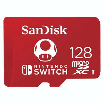 Sandisk microsdxc kártya nintendo switch 128gb, 100mb/s, u3, c10, a1, uhs-1 (183552)