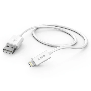 Hama FIC E3 adatkábel lightning, 1m, fehér (201579)