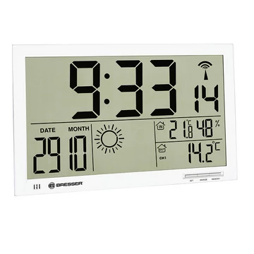 Bresser MyTime Jumbo LCD falióra, fehér - 74647