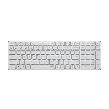 Rapoo E9700M bluetooth (3.0+4.0) 2,4ghz vezeték nélküli billentyűzet, fehér (217473)