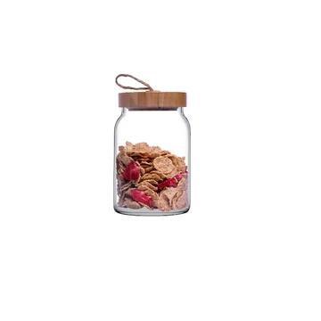 Fűszertartó üveg fa tetővel 1130ml 43593