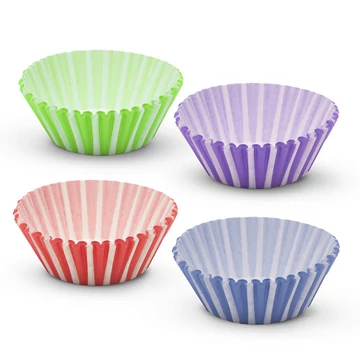 Színes-csíkos muffinpapír szett 100db 57168A