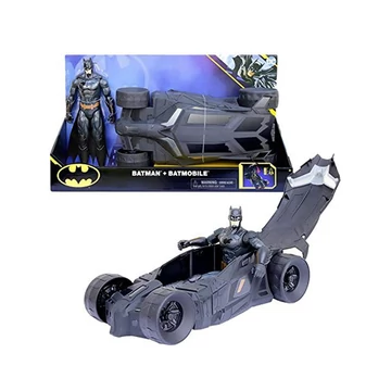 DC Batman: Batman 30cm-es játékfigura és Batmobile járgánya - Spin Master