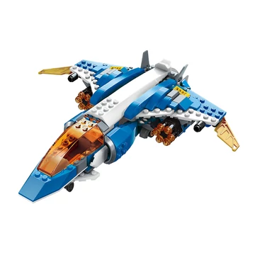 3az1-ben szuper kreátor Helikopter – Repülő sárkány – Vadászgép | 604 db építőkocka | építőjáték | QMAN 42103