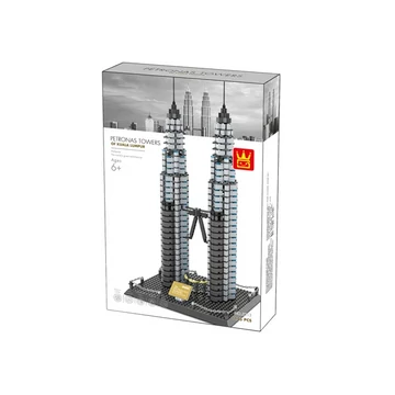 Petronas tornyok Kuala Lumpur – Malájzia | 1175 db építőkocka | építőjáték | WANGE 5213