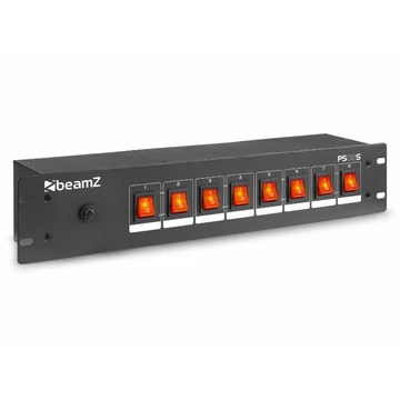BeamZ PS08S rackbe építhető fényvezérlő kapcsolósor