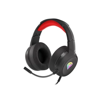 Genesis Neon 200 RGB Gamer fejhallgató, fekete-piros