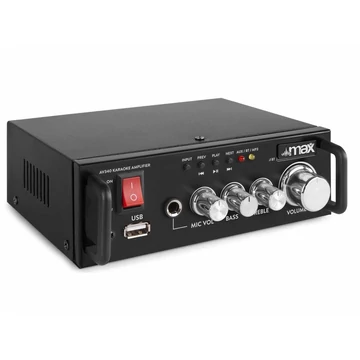 max AV340 mini karaoke hifi erősítő (USB + Bluetooth) 2x50W