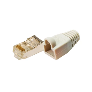 Logilink CAT-5 Moduláris csatlakozó, árnyékolt, törésgátlóval 100db, fehér