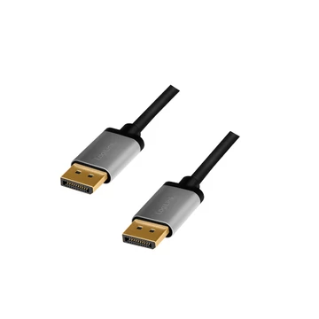 Logilink DisplayPort kábel, DP/M-DP/M, 4K/60 Hz, alu, fekete/szürke, 1 m