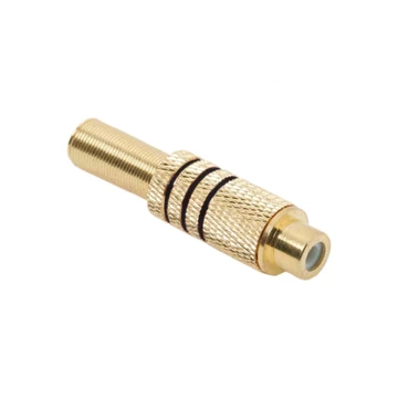 MK Audio RC-312 RCA mama aljzat, lengő, fém ház - FEKETE