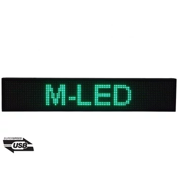 M-LED ID-16x96G (16x96 cm) BELTÉRI LED fényújság (ZÖLD)