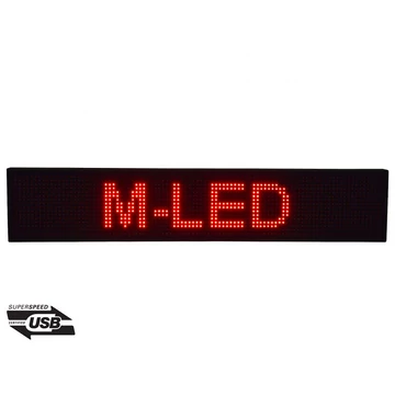 M-LED ID-16x96R (16x96 cm) BELTÉRI LED fényújság (PIROS)