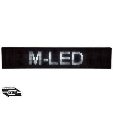 M-LED ID-16x96W (16x96 cm) BELTÉRI LED fényújság (FEHÉR)