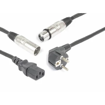 PD Connex CX02-15m AUDIO Jel&Táp Kombikábel (XLR + Schuko + IEC)
