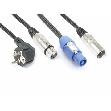 PD Connex CX03-10m AUDIO Jel&Táp Kombikábel (XLR + Schuko + PowerCon)