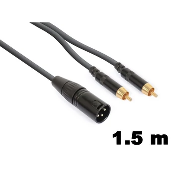 PD Connex CX58-1,5 sztereo jelkábel (XLR papa - 2x RCA) - (1,5 m)