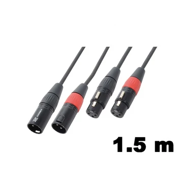 PD Connex CX60-1,5 sztereo jelkábel (2x XLR mama - 2x XLR papa) - (1,5 m)
