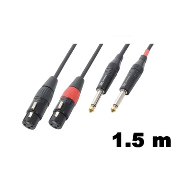 PD Connex CX62-1,5 sztereo jelkábel  (2x XLR mama - 2×6,3 mm Jack) - (1,5 m)