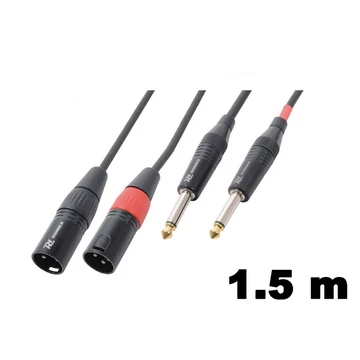 PD Connex CX64-1,5 sztereo jelkábel (2x XLR papa - 2×6,3 mm Jack) - (1,5 m)