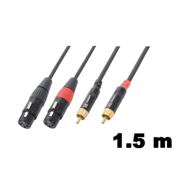 PD Connex CX68-1,5 sztereo jelkábel  (2x XLR mama - 2x RCA papa) - (1,5 m)