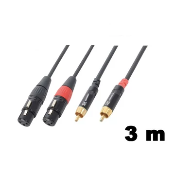PD Connex CX68-3 sztereo jelkábel  (2x XLR mama - 2x RCA papa) - (3 m)