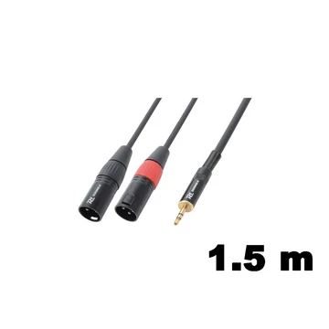 PD Connex CX70-1,5 sztereo jelkábel (3,5 mm Jack - 2x XLR papa) - (1,5 m)