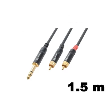 PD Connex CX84-1,5 sztereo jelkábel (6,3 mm Jack - 2x RCA) - (1,5 m)