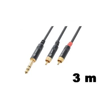 PD Connex CX84-3 sztereo jelkábel (6,3 mm Jack - 2x RCA) - (3 m)