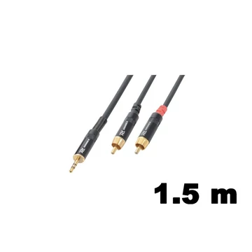 PD Connex CX85-1,5 sztereo jelkábel (3,5 mm Jack - 2x RCA) - (1,5 m)