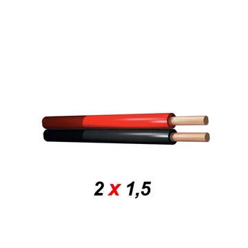 PD Connex RX22 Hifi hangfalkábel Piros - Fekete (2x1,5 mm2) Méretre vágható