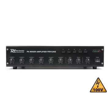 Power Dynamics PDV120Z 6 csatornás / 4 zónás 100V erősítő (120W)
