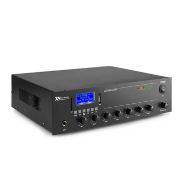 Power Dynamics PPA50 100V erősítő (50W) 2x Mikrofon + 2x Jel bemenet (MP3 + Bluetooth)