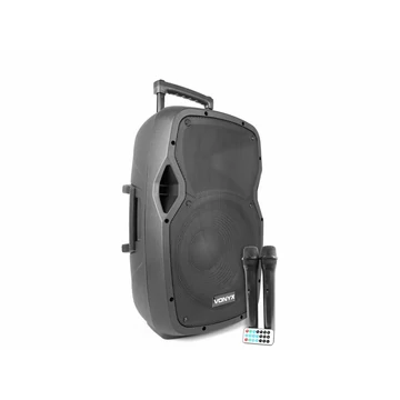 Vonyx AP-1200ACCU (12") 600W akkumulátoros hordozható hangfal (2xMik + MP3 + Bluetooth)