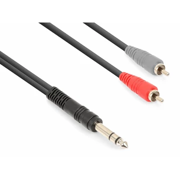 Vonyx CX328-1 sztereo jelkábel (6,3 mm Jack - 2x RCA) - (1,5 m)