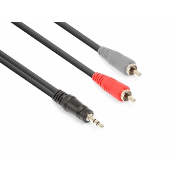 Vonyx CX334-1 sztereo jelkábel (3,5 mm Jack - 2x RCA) - (1,5 m)