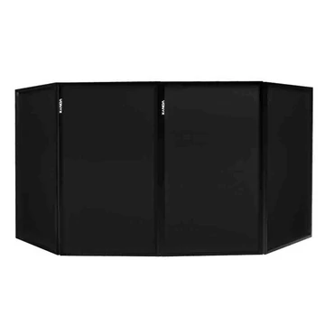 Vonyx DB2B DJ paraván, 4 panellel - FEKETE
