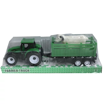 Játék állatszállító traktor haszonállattal 48991