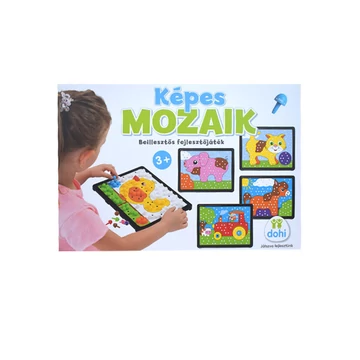 Képes nagy mozaik beillesztős fejlesztőjáték