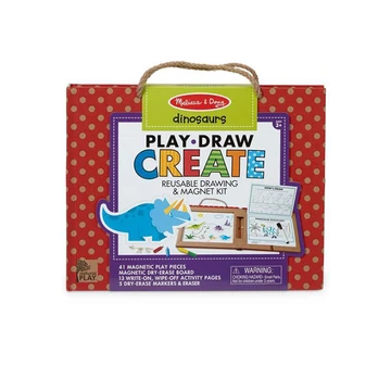 Melissa & Doug: Dinoszauruszos letörölhető rajzoló és mágneses kreatív játékszett