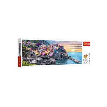 Vernazza napnyugtakor, Olaszország Panoráma puzzle 500db-os - Trefl
